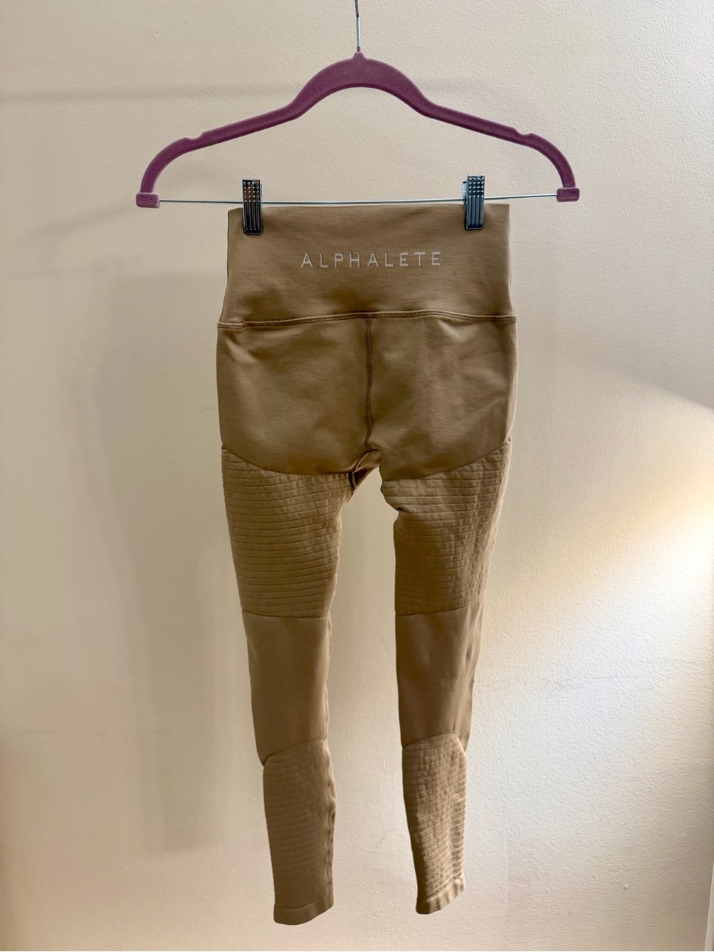 Alphalete Athletics Identity Moto Leggings Tan/Beige Size S Small - Picture 4 of 6